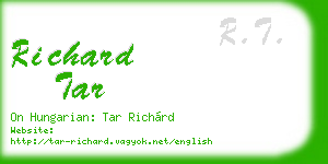 richard tar business card